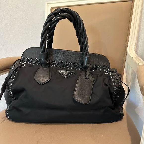 PRADA Handbag with Laced Sides - Picture 2 of 12